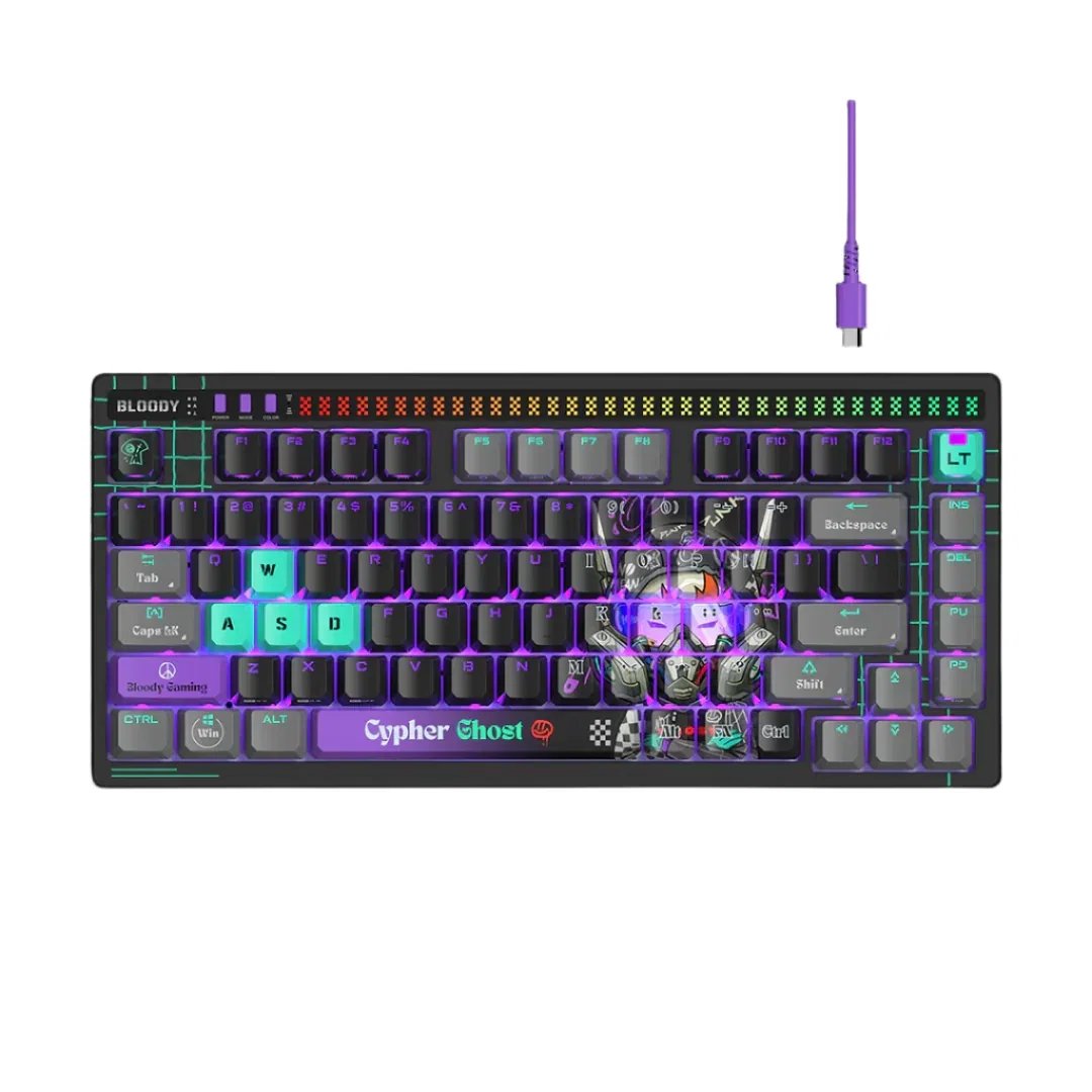 A4Tech Bloody AT75 Mechanical Gaming Keyboard (Cypher Ghost Edition)