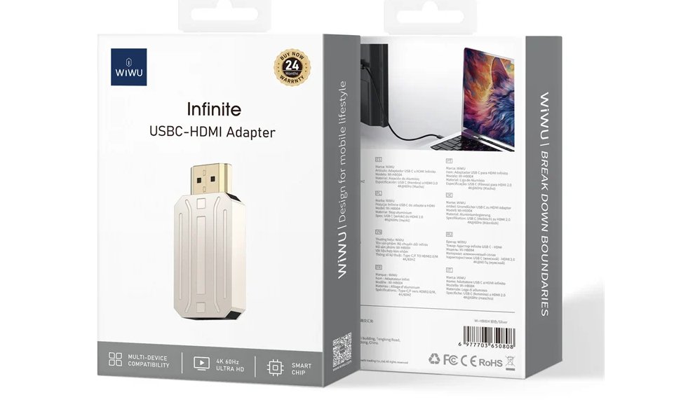 محول شاشة WiWU Infinite من USB-C إلى HDMI بدقة 4K