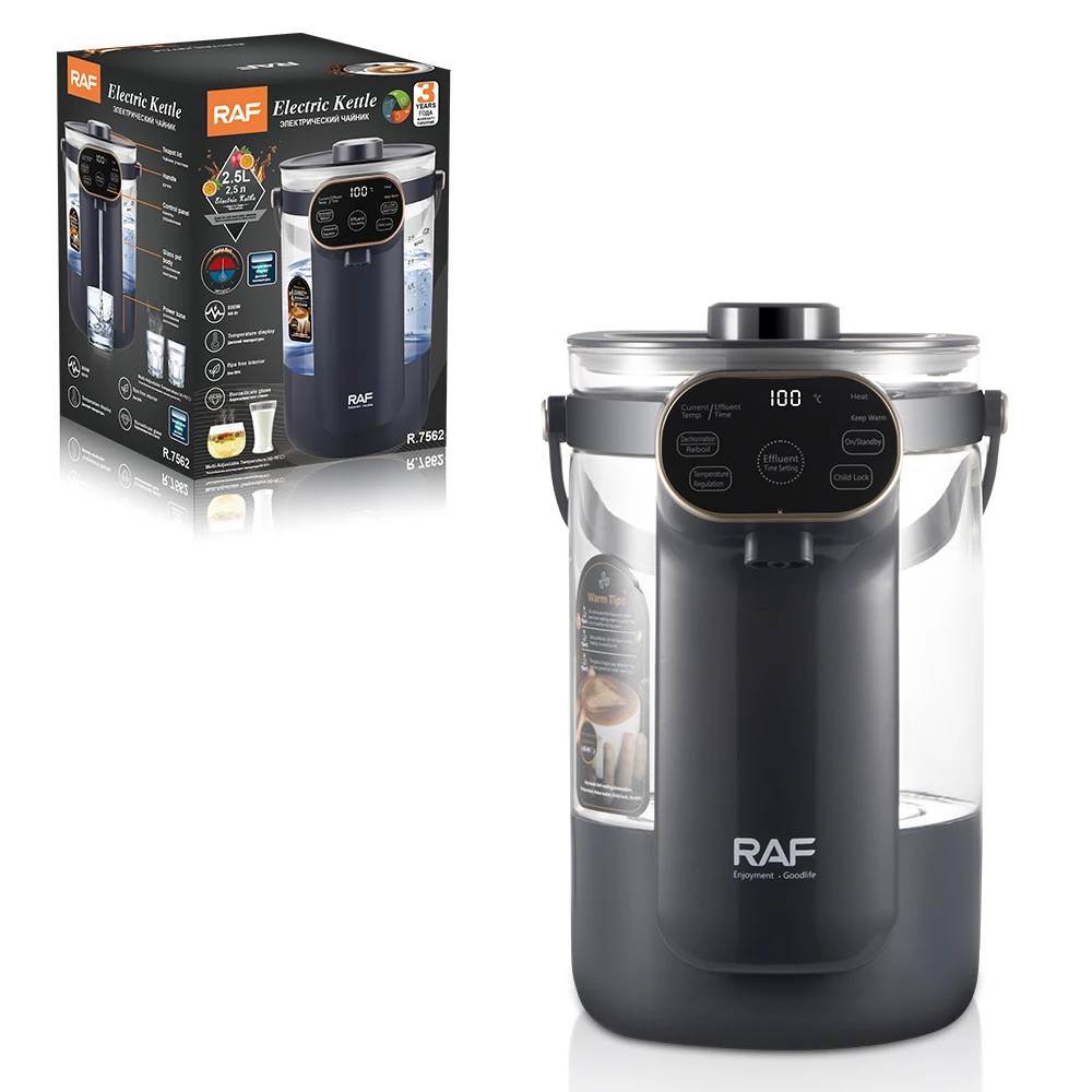 RAF R.7562 2.5L Electric Kettle with Temperature Display