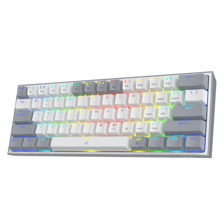 Redragon FIZZ K617 60% RGB Mechanical Gaming Keyboard – White & Grey