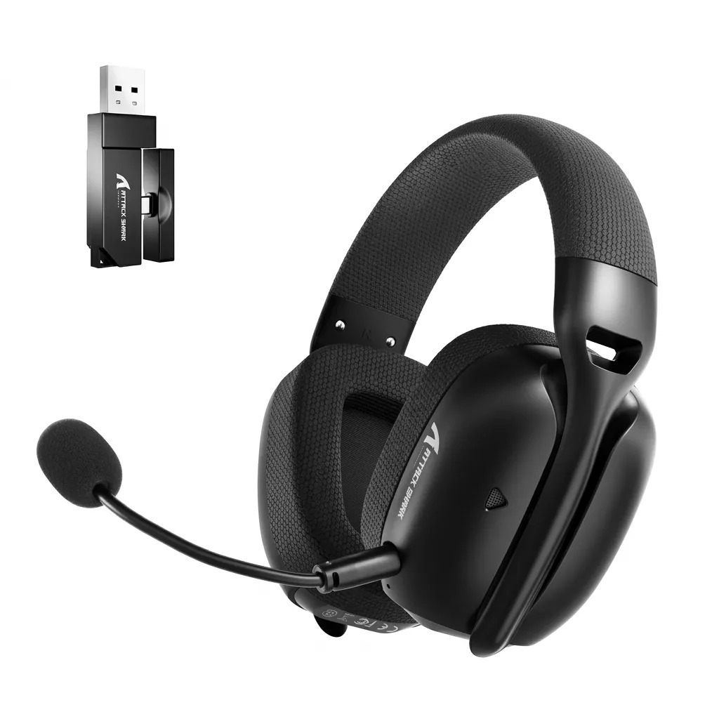 سماعة رأس للألعاب اتاك شارك Attack Shark L80 Pro – ثلاثي الأوضاع 25H أسود
