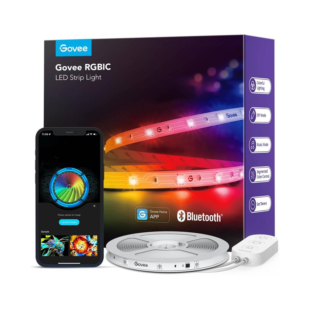 Govee RGBIC Basic Wi-F + Bluetooth LED Strip Lights H618C (10 Meter)