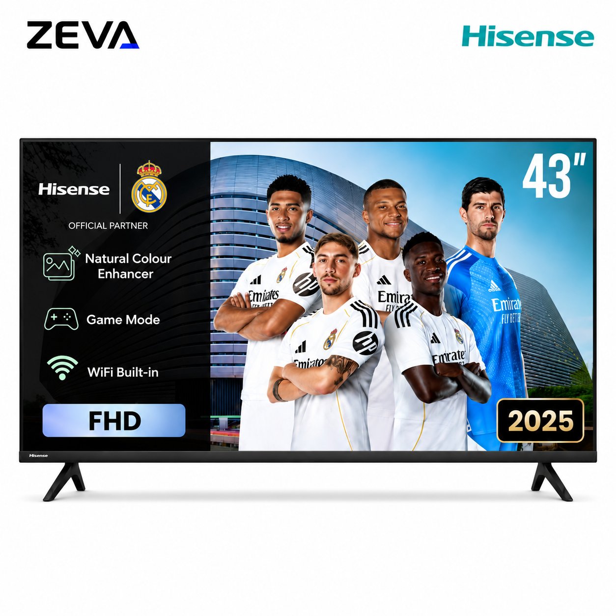 تلفزيون هايسنس سمارت 43 بوصة بدقة Full HD وتقنية LED وتردد 60Hz