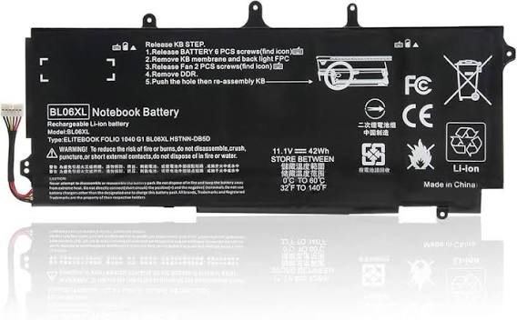 بطارية اتش بي ايليت بوك فوليو - BL06XL (4000mAh)