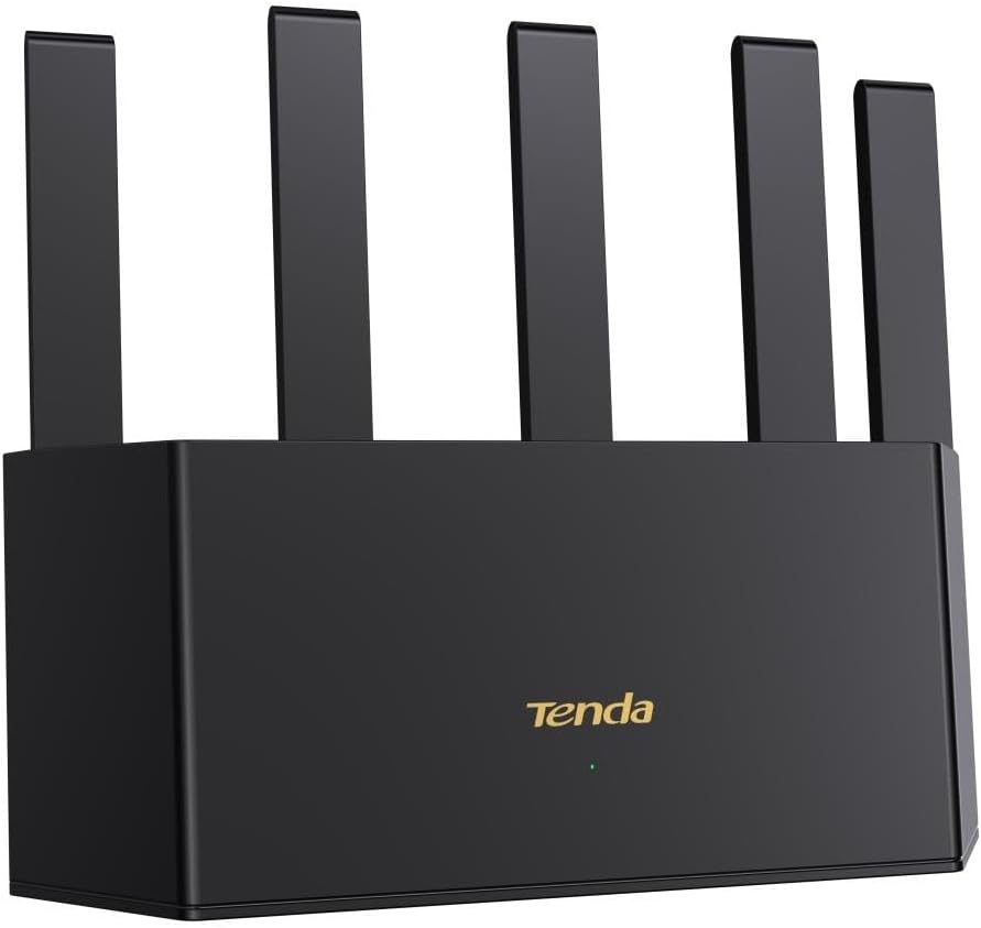 راوتر تندا TX2L Pro لاسلكي ثنائي النطاق AX1500 بسرعة 1500Mbps مع 5 هوائيات خارجية وتقنية Wi-Fi 6 ومنافذ Gigabit ودعم Mesh