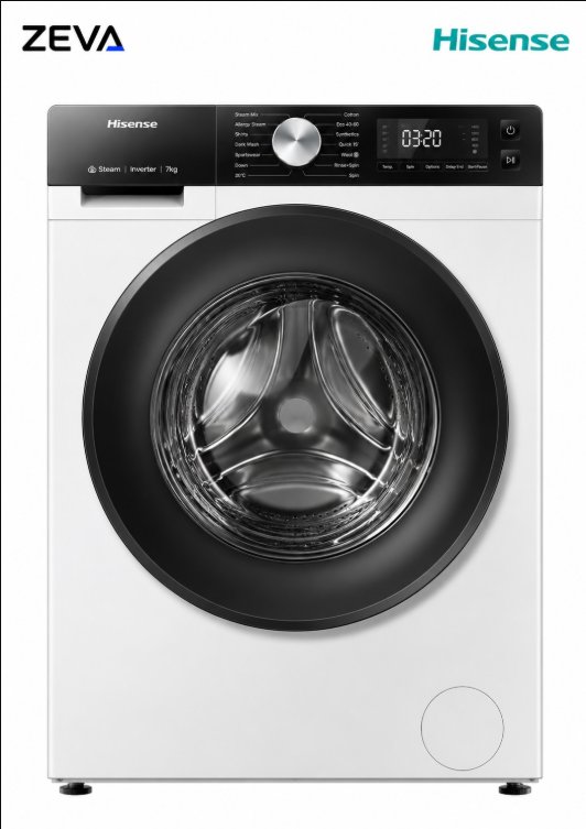 غسالة ونشافة هايسنس 10.5 كغم غسيل و6 كغم تجفيف مع محرك Inverter وتقنية Steam Wash