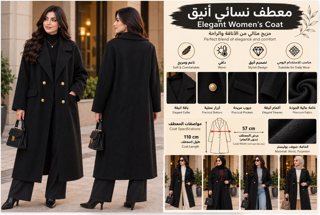B04 Women's Long Coat