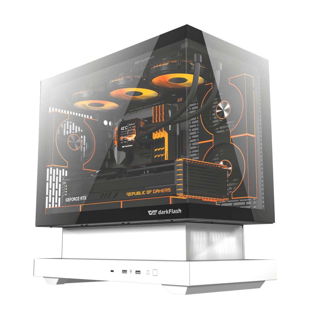 كيس DarkFlash Flotron F1 6 Fans White