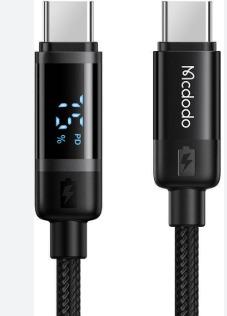 كابل بيانات MC Digial Display UCB-C إلى USB-C 60 واط بطول 1.2 متر