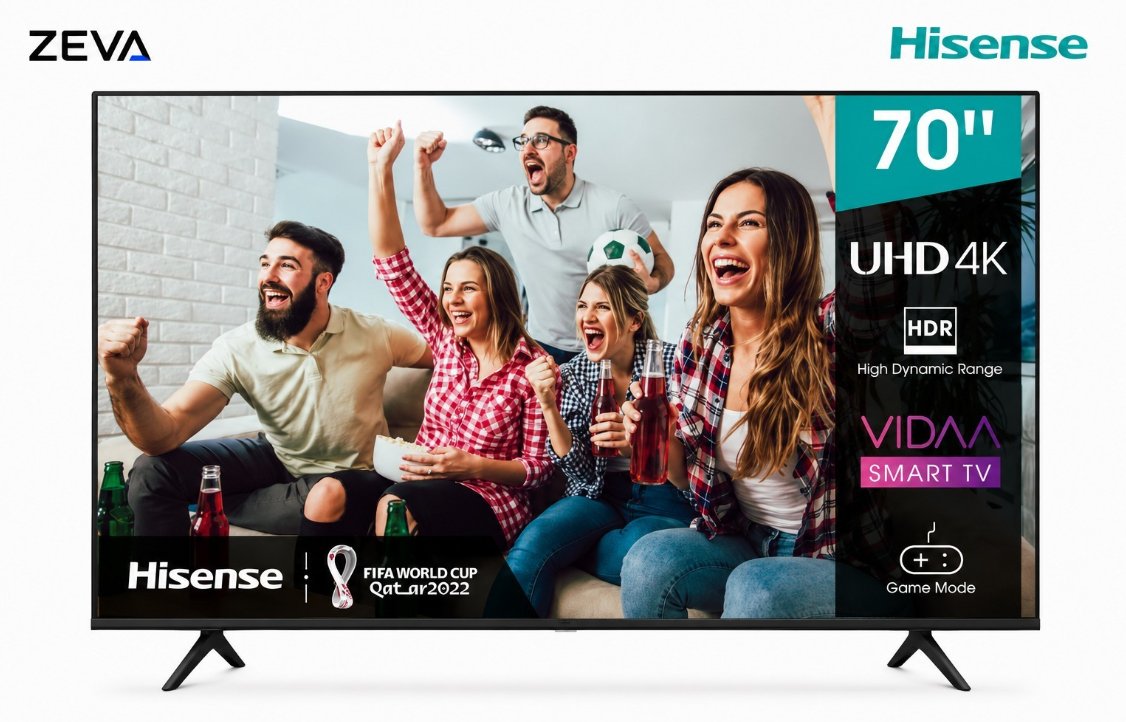 Hisense 70-Inch 4K UHD Smart LED TV with Dolby Vision and 4K AI Upscaling