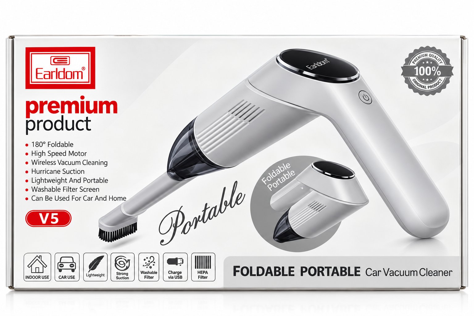 Foldable Portable Vacuum Cleaner