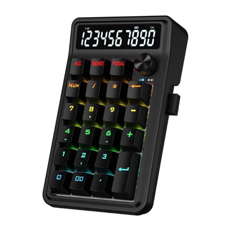 كيبورد أرقام ميكانيكي لاسلكي ريدراجون K733-RGB-WL كوف | إضاءة RGB، بلويتوث ولابتوث، للألعاب والكتابة