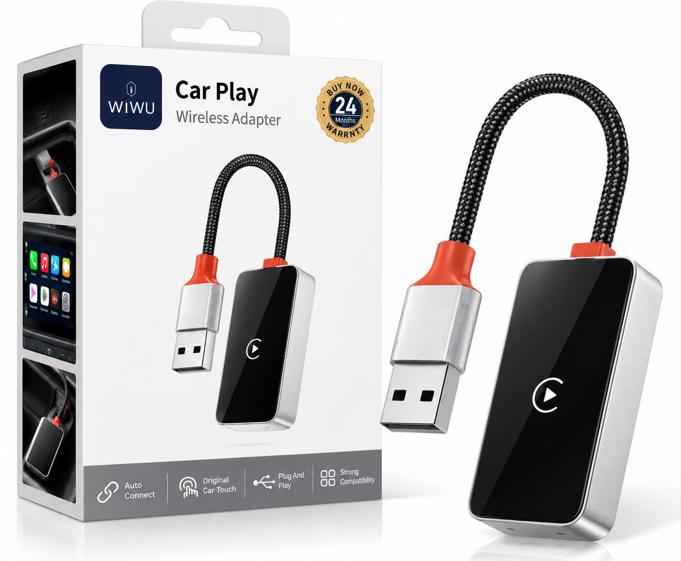 محول لاسلكي للسيارةCarPlay من شركة WIWU
