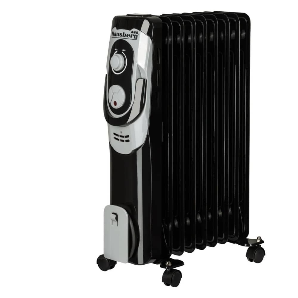 مدفأة زيت كهربائية هاوسبيرغ Hausberg بقوة 2000W – أسود