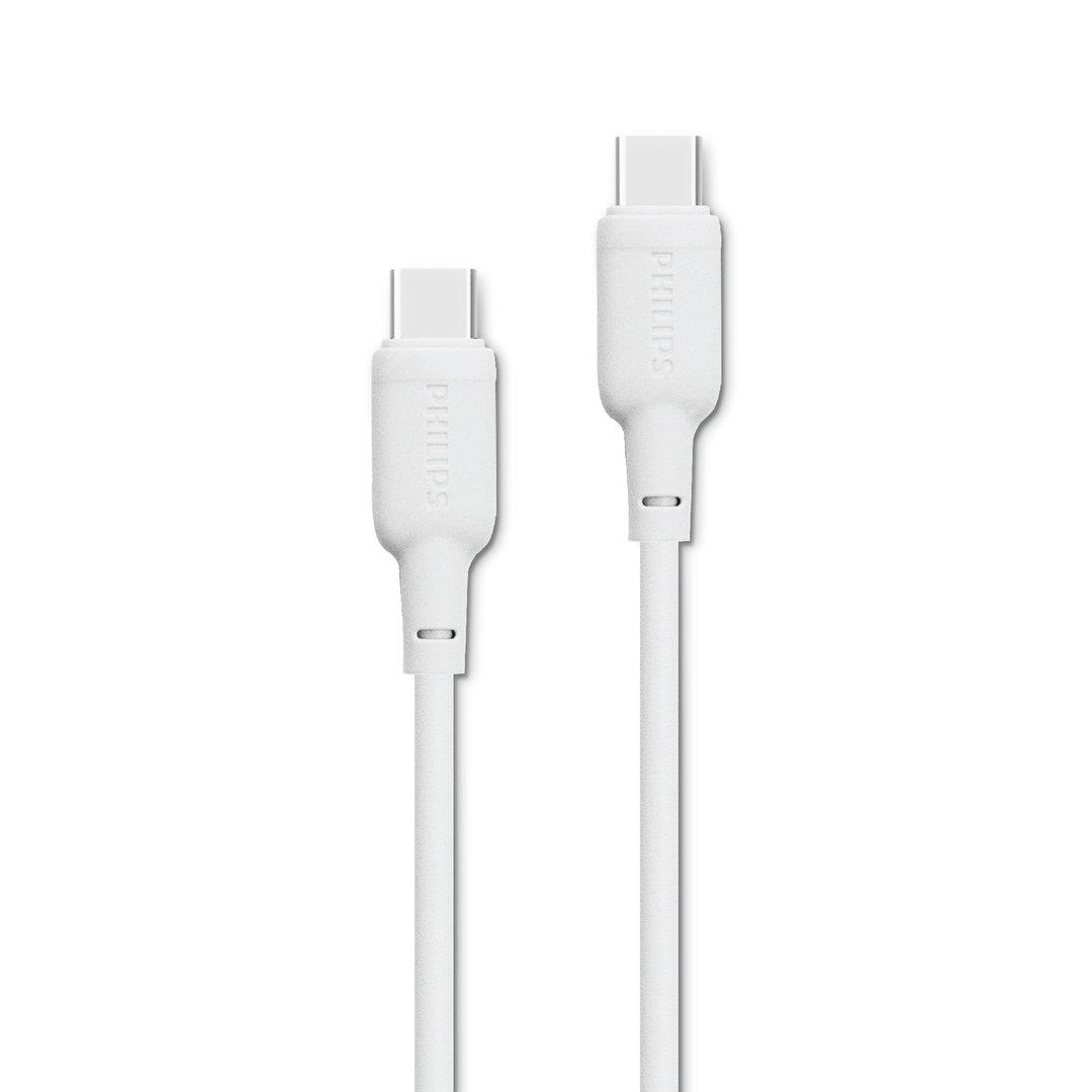 فيلبس DLC6541CW/00 كيبل شحن ومزامنة Type-C to Type-C قدرة 60W يدعم PD