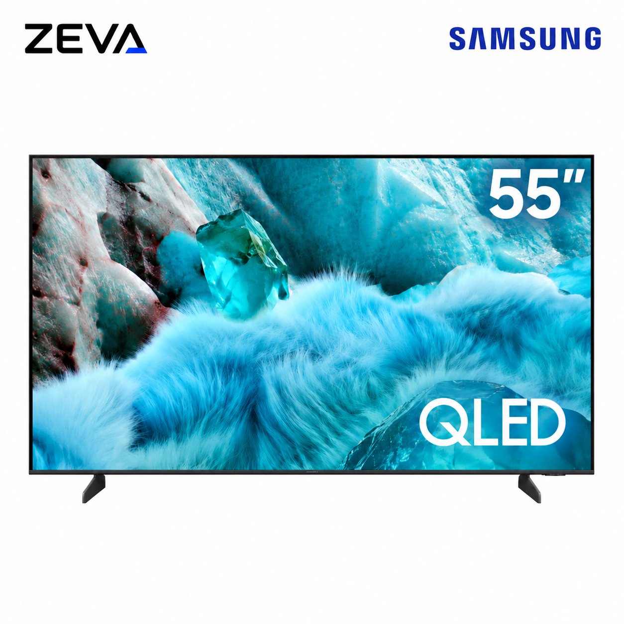 تلفزيون سامسونج سمارت 55 بوصة بدقة 4K QLED مع معالج Q4 AI ونظام Tizen