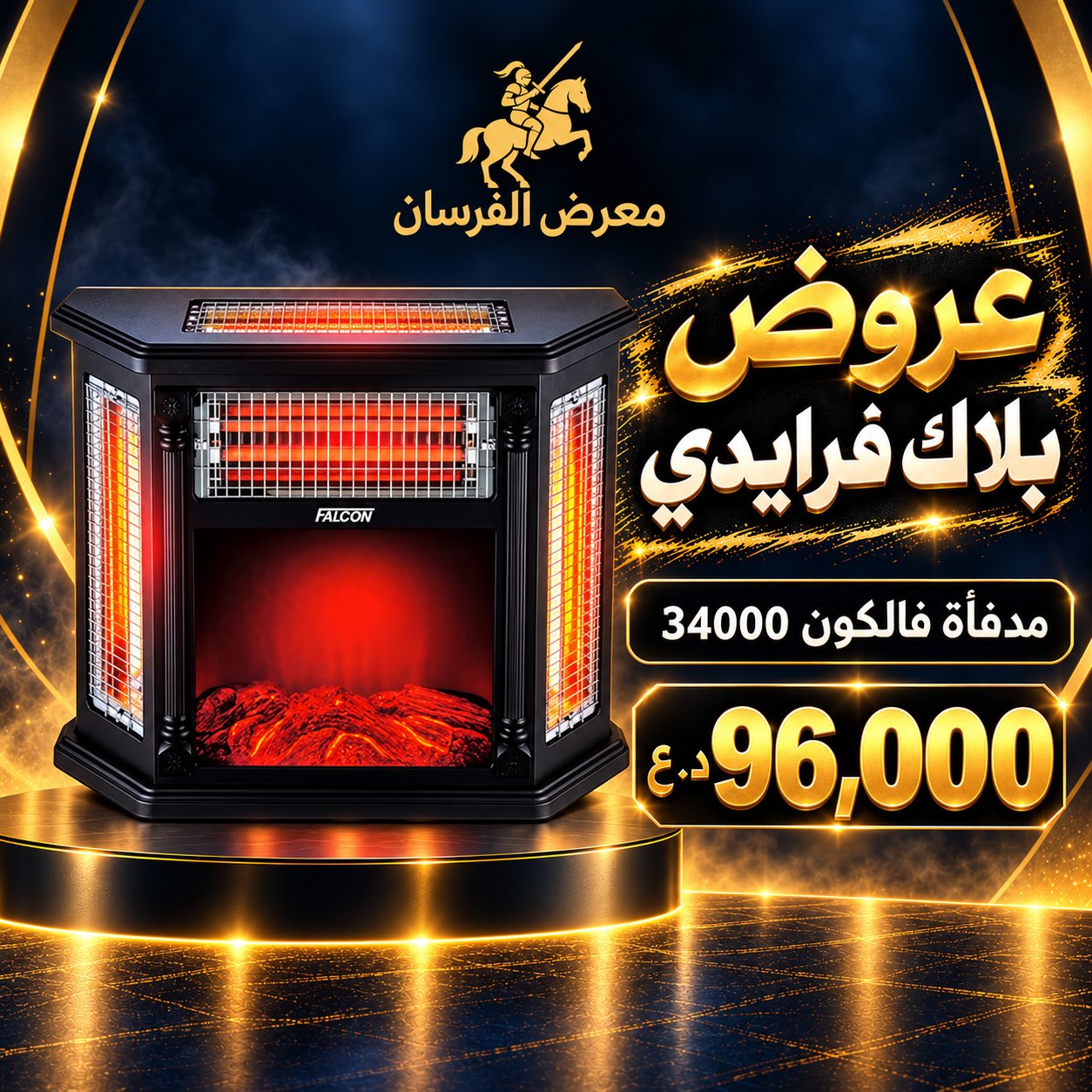 مدفأة فالكون كهربائية منظر فحم 34000