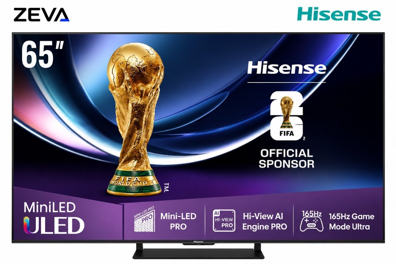 شاشة هايسنس 65 إنش ULED Mini-LED 4K ذكية مع 165Hz Game Mode Ultra وتقنية Dolby Vision IQ