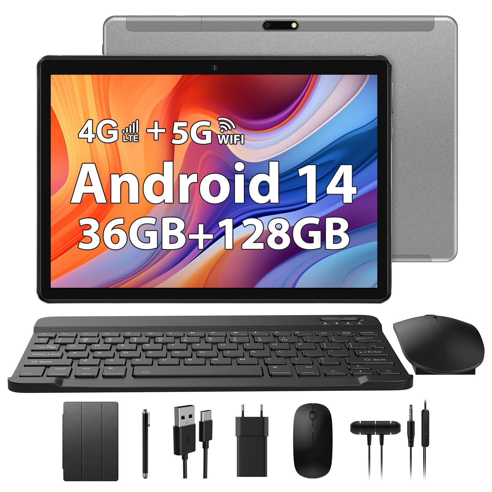 ‎جهاز TIGERFU M820-EEA لوحي أندرويد 14 شاشة 10.1 بوصة