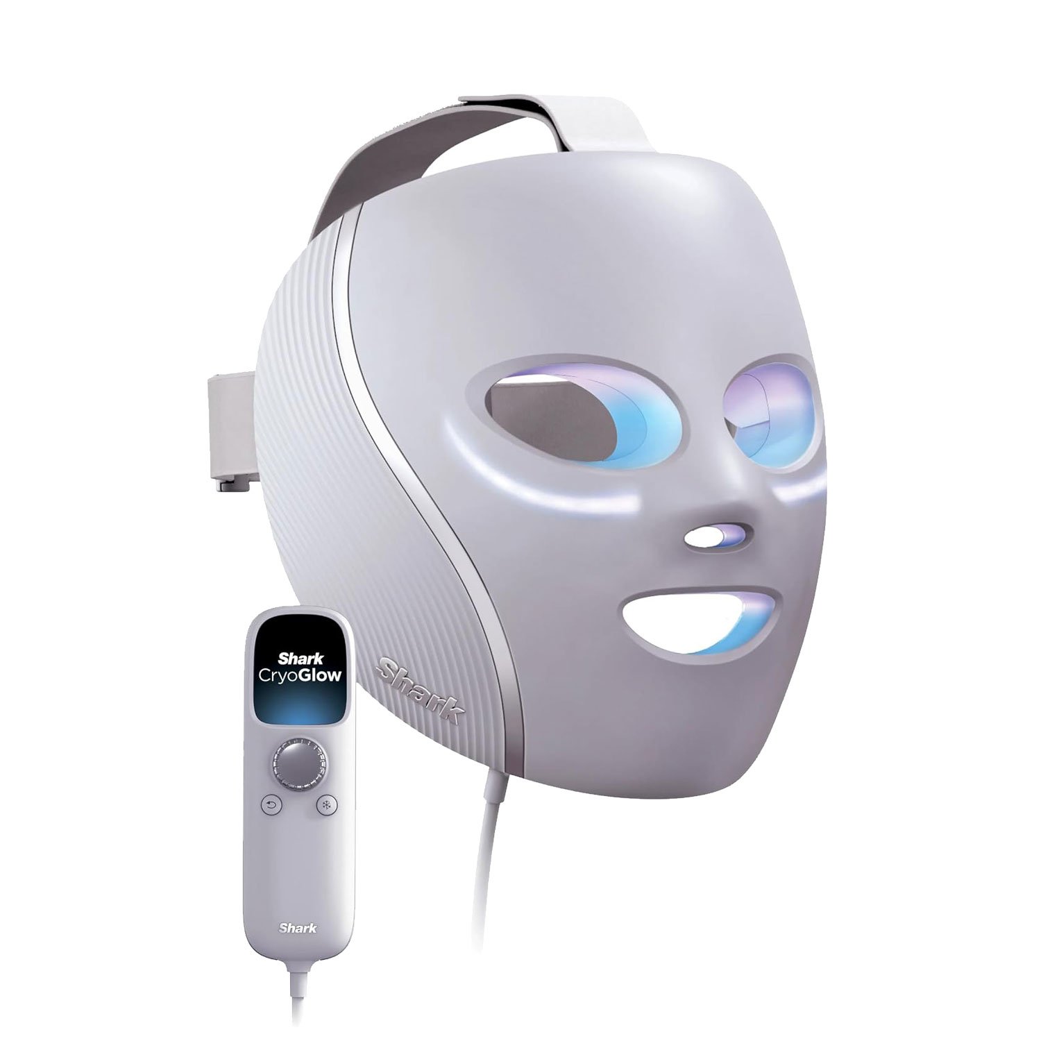 قناع عناية ببشرة الوجه بالضوء Shark CryoGlow LED Face Mask, Red Light Therapy, Under-Eye Cooling, FW312PL