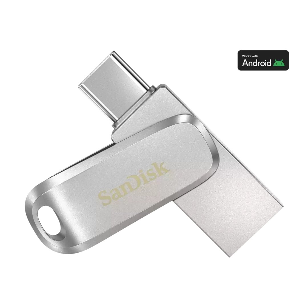 فلاش ميموري سان ديسك ألترا دوال درايف لوكس 1 تيرابايت بوصلتين تايب سي و USB-A وسرعة 400MB/s