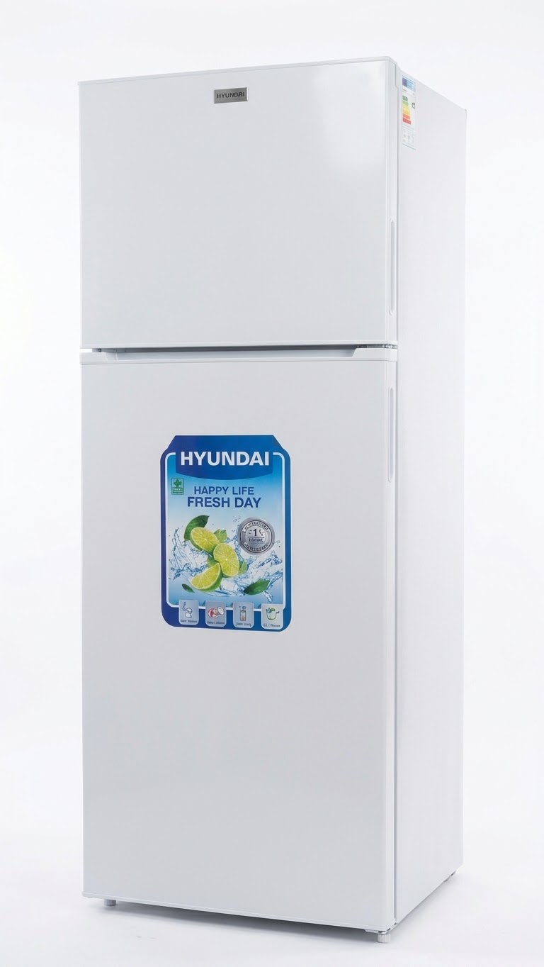 Hyundai 23-cubic-foot two-door refrigerator, model HBM-2300RE
