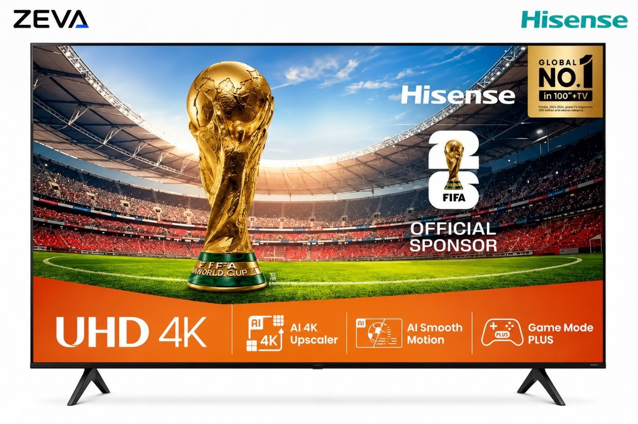 شاشة هايسنس 85 إنش LED 4K ذكية مع تقنية Dolby Vision ومعدل تحديث 60Hz
