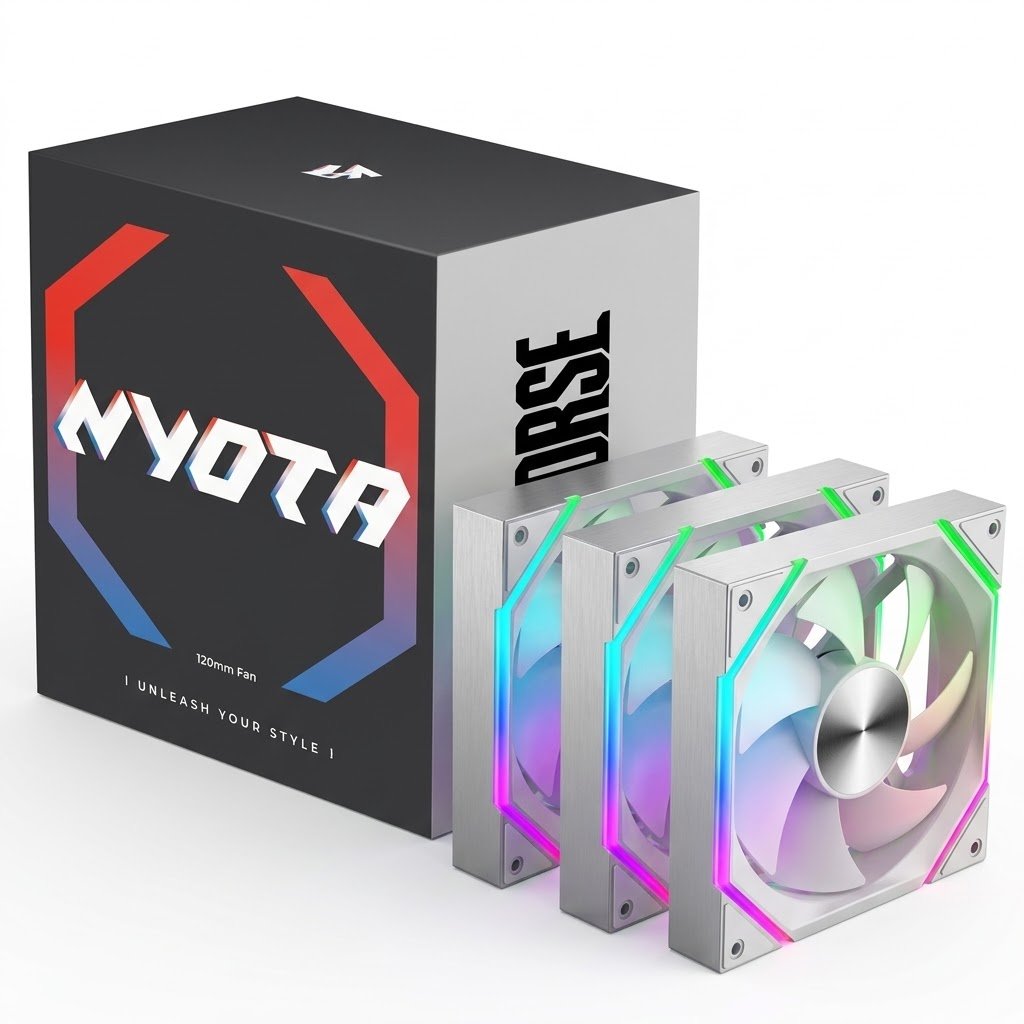 AsiaHorse NYOTA ARGB 120mm Fan 3-Pack Reverse White