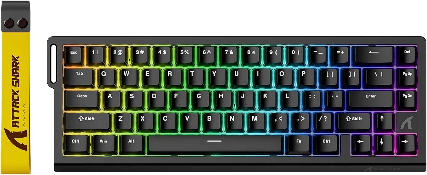 Attack Shark X68 HE Magnetic Hall Effect Rapid Trigger Keyboard (Black)