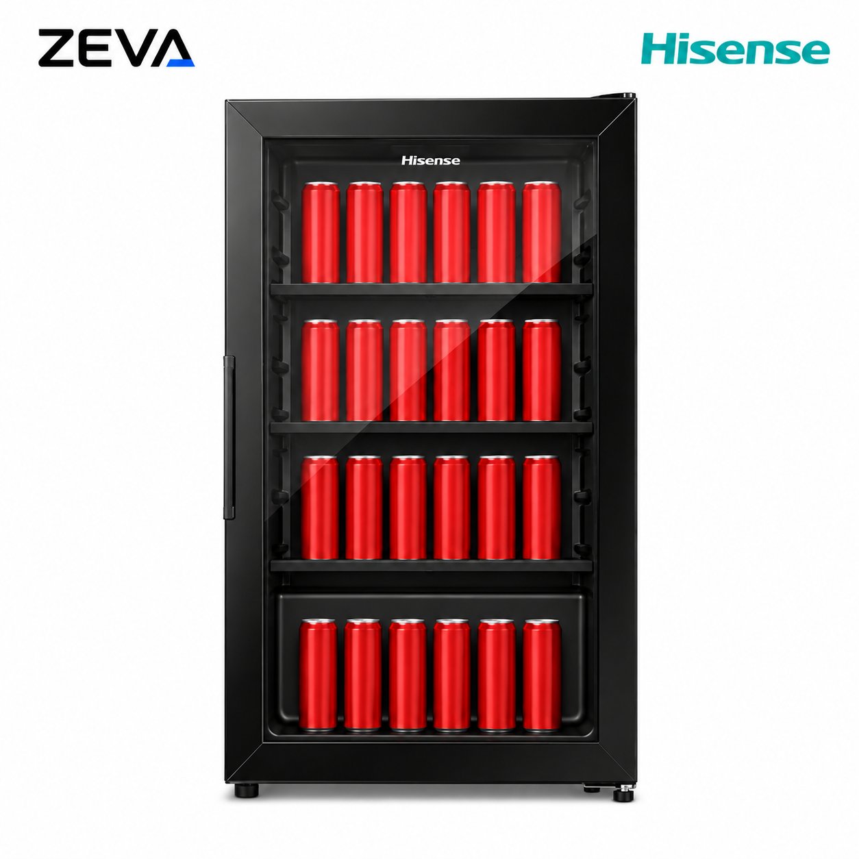 Hisense 122L Beverage Cooler with Glass Door and Digital Touch Control