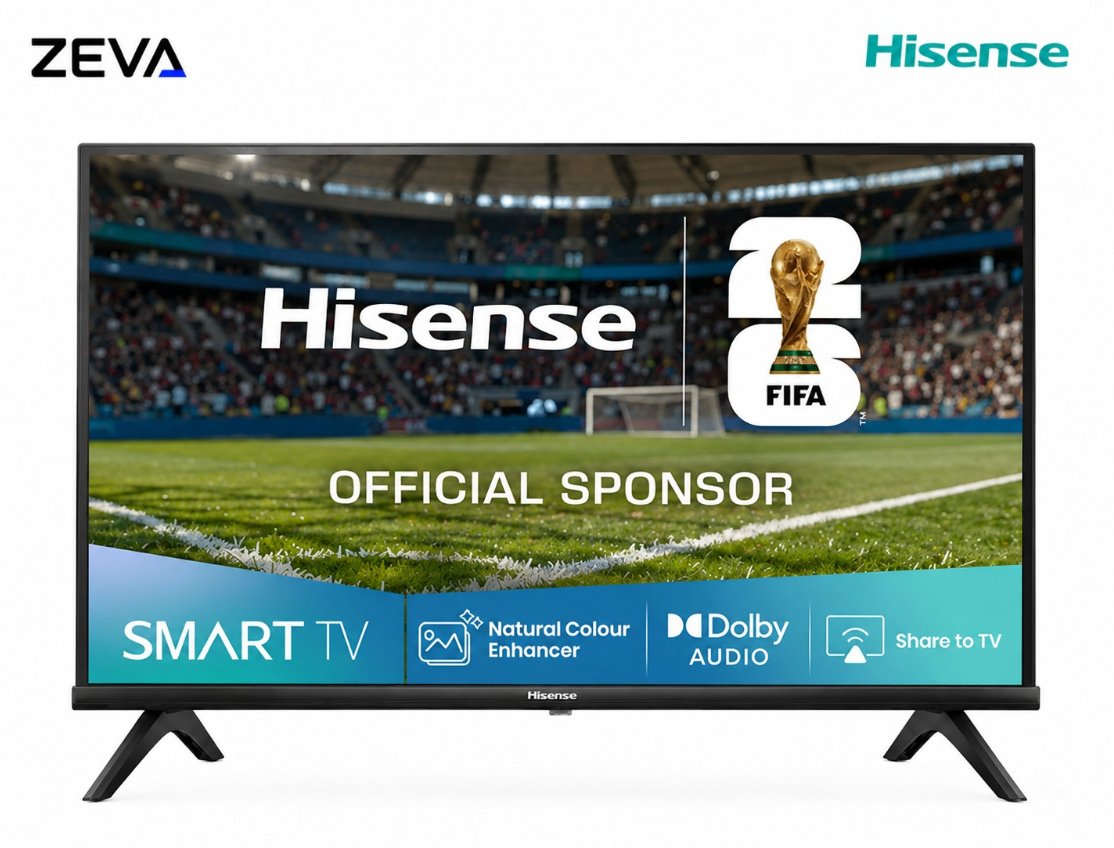 تلفزيون هايسنس سمارت 32 بوصة بدقة HD وتقنية LED وتردد 60Hz