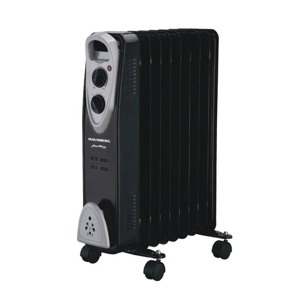 مدفأة زيت كهربائية هاوسبيرغ Hausberg بقوة 2000W – أسود