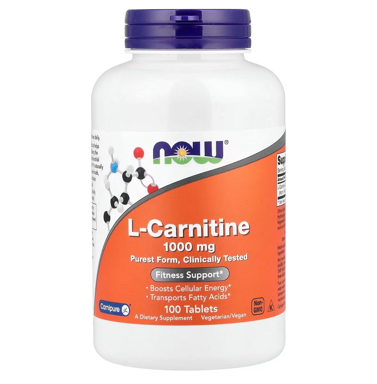 NOW L-Carnitine 1000 mg – 100 Tablets