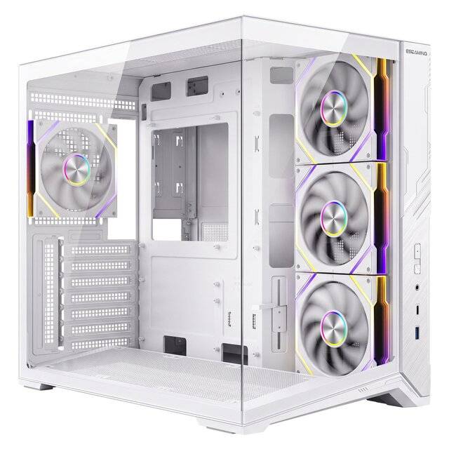 كيس ESGAMING ZERO MAX WHITE 7 Fans