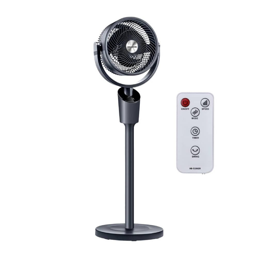 Hausberg HB-5106GR Digital Stand Fan - 16 Inch - Dark Gray