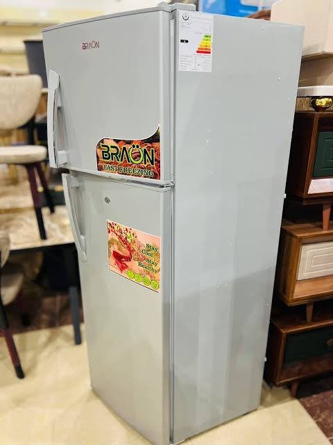 Brown 8 Cu. Ft. Double Door Refrigerator