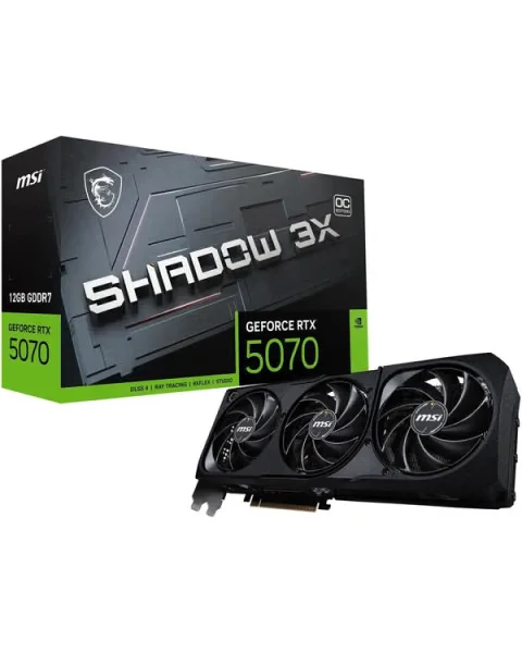 بطاقة شاشة إم إس إي جيفورس RTX 5070 شادو بسعة 12 جيجابايت GDDR7