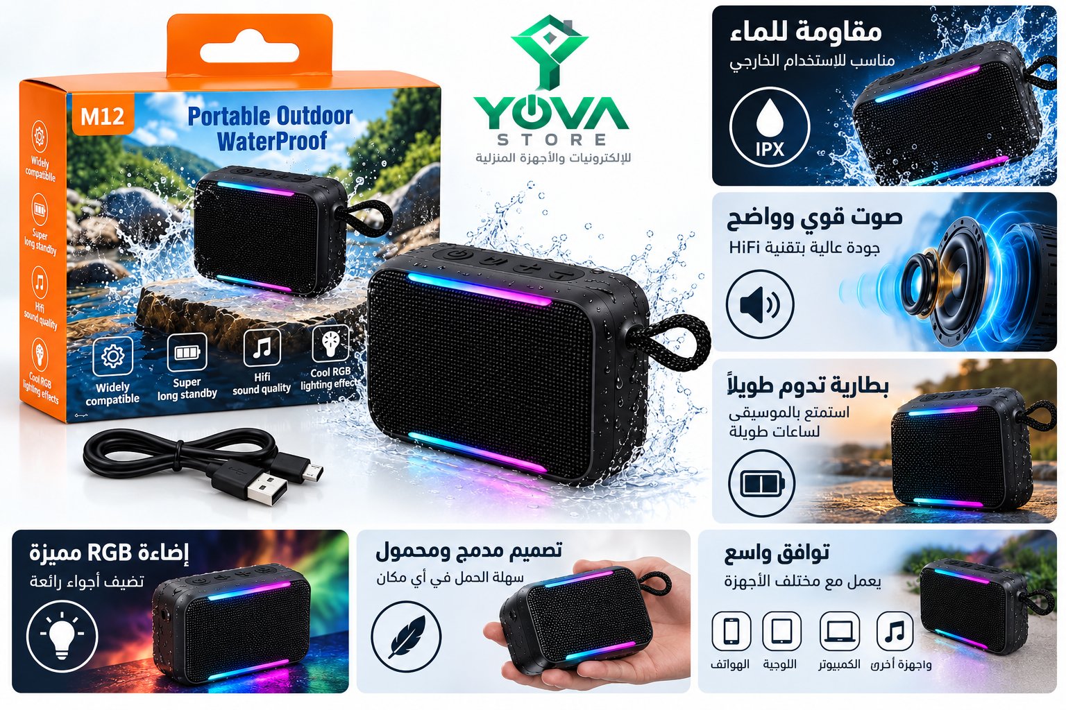 Portable Waterproof Bluetooth Speaker