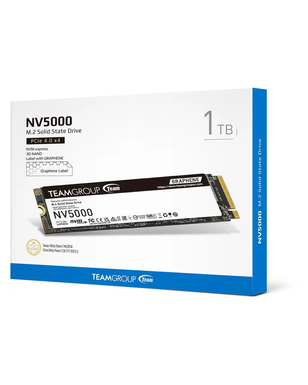 Team Group NV5000 SSD سعة 1TB PCIe 4.0 NVMe