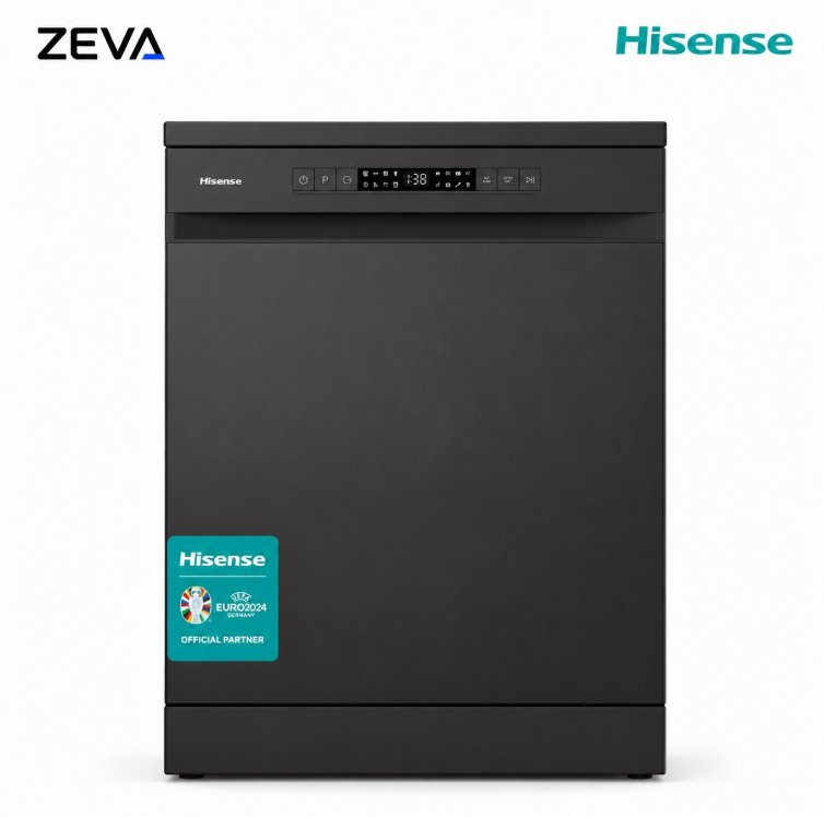 Hisense 15-Place Dishwasher with 8 Wash Programs and Fan Drying