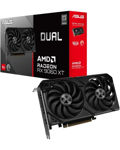 كرت شاشة أسوس ديوال راديون RX 9060 XT بسعة 16 جيجابايت