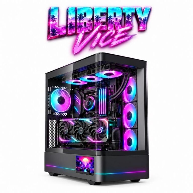 تجميعة ألعاب ليبرتي فايس | معالج كور i5-14400F، كارت RTX 5060 Ti 16GB، رام 16GB DDR5، تخزين 1TB NVMe، لون أسود