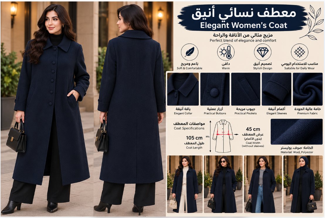 B07 Women's Long Coat