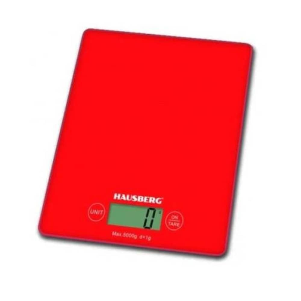 Hausberg HB-6011RS Digital Electronic Kitchen Scale - 5kg - Red