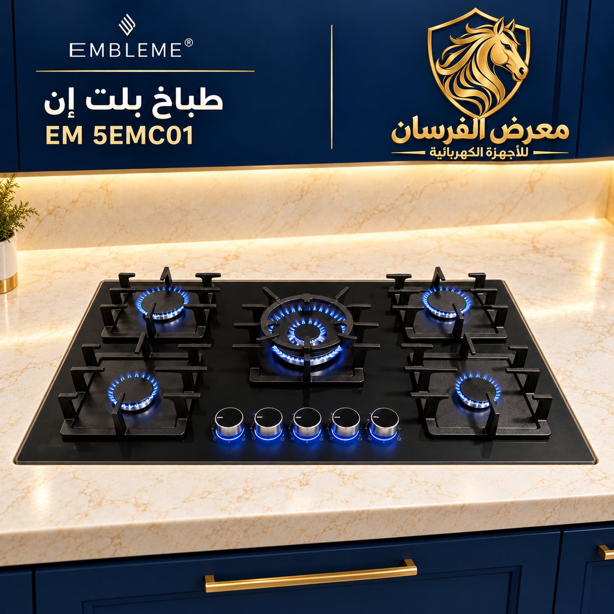 EMBLEME EM 5EMC01 Built-in Gas Hob