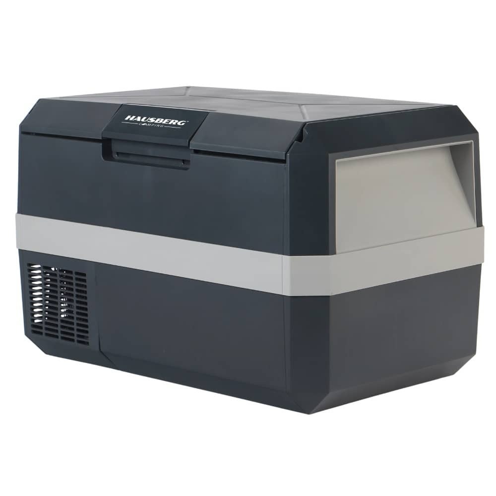 Hausberg HB-G060 Portable Camping Refrigerator - 28 Liters - Gray and Black