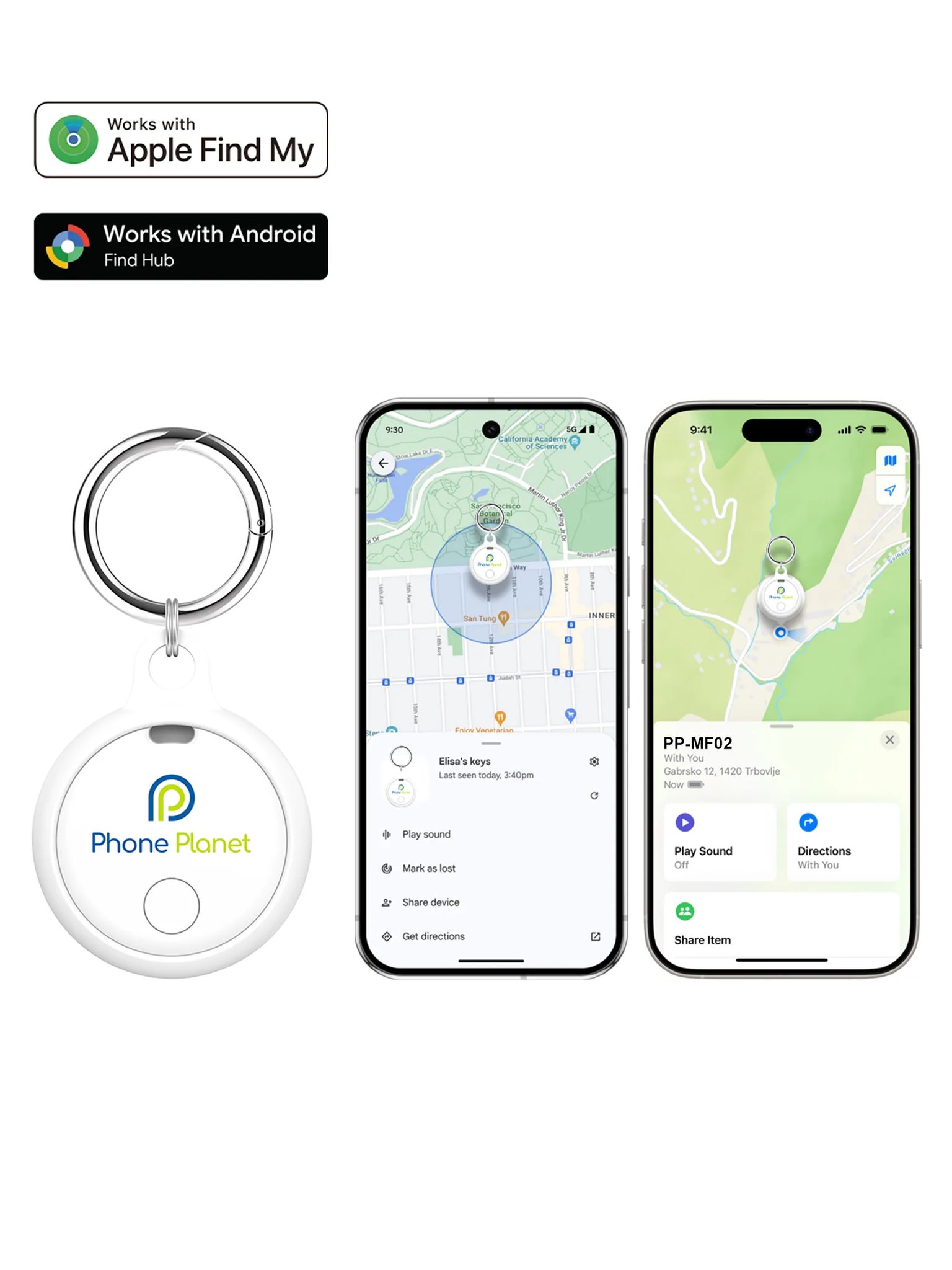 جهاز تتبع للمقتنيات يدعم iPhone وAndroid من فون بلانيت PP-MF02