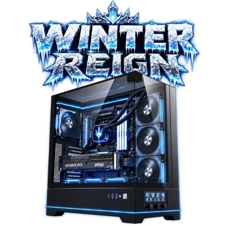 تجميعة ألعاب وينتر رين | معالج كور i7-14700K، كارت شاشة RTX 5070 12GB، رام 32GB DDR5، تخزين 1TB، تبريد مائي 360
