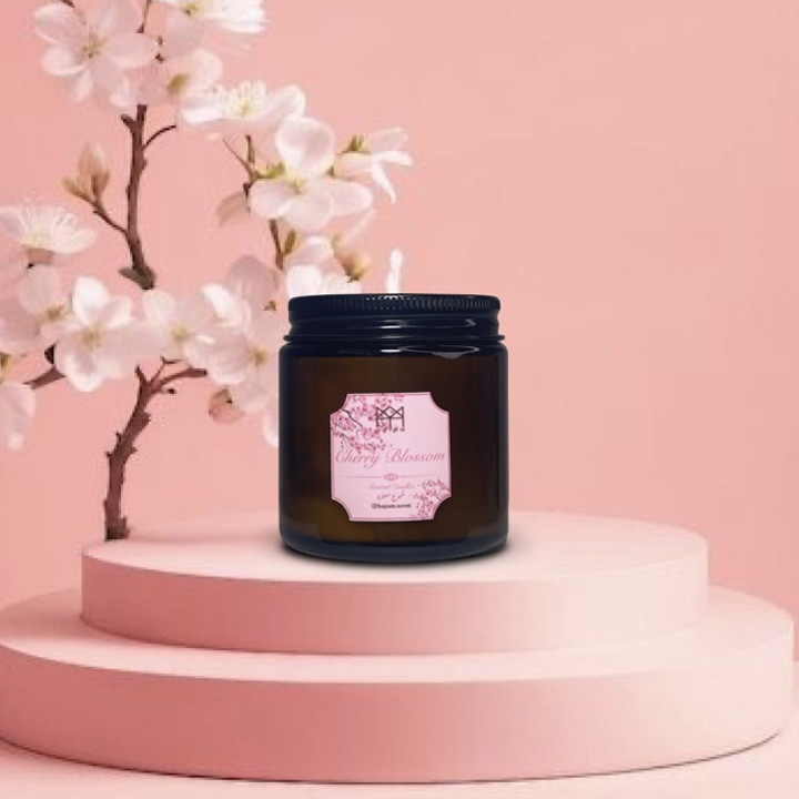 شمعة معطرة برائحة زهرة الكرز