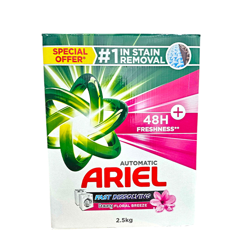 Fast Dissolving Laundry Detergent Powder with Floral Breeze, 2.5 KG